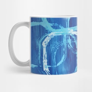 Blue geo retro pattern Mug